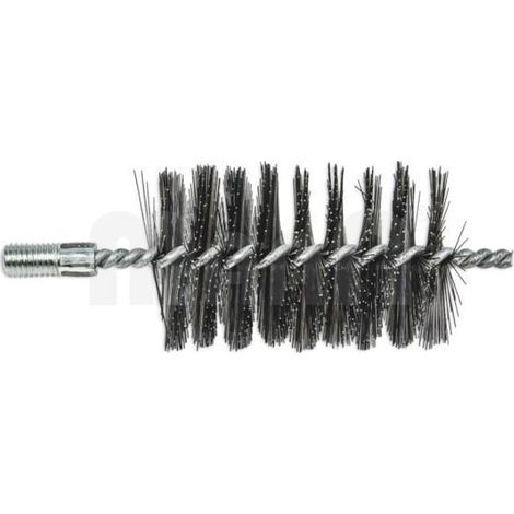 cepillo 80x80 mm deshollinador alambre rosca m10 para tubos tipo baqueta ebertools