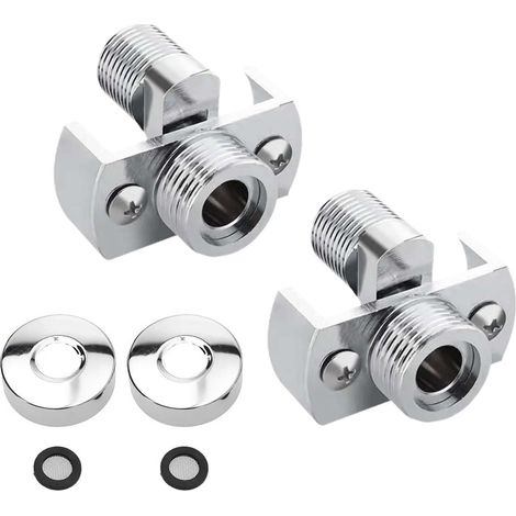2 pièces Adaptateur pour robinet de douche, Adaptateur de robinet de douche, Adaptateur de robinet de douche réglable, pour le réglage des vannes d'eau et l'installation des robinets. (1/5)