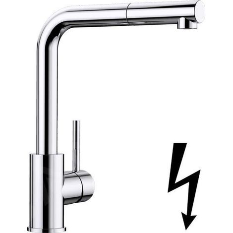 Blanco Mila S - Mitigeur d’évier avec douchette extractible, chrome 521466 (1/2)