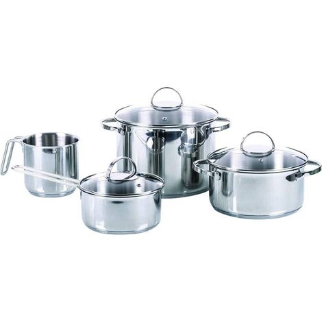 SET BATTERIA PENTOLE 'ALLEGRO INOX' DA 7 PEZZI 7 prodotti misti