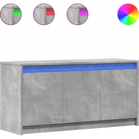 Maison Exclusive - TV-Schrank mit LED-Beleuchtung Betongrau 100x3 (1/5)