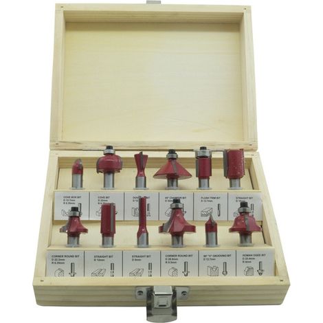 Trade Shop - Set 12 Fresh Fresh Fresh For Legno To Scanal To Refiling Sanalature Fresatrice 6mm - (1/2)