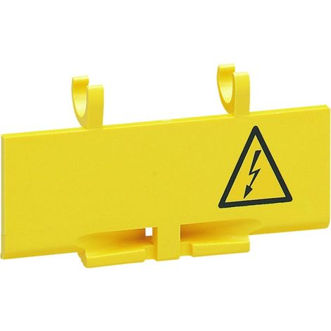 Cache bornes plombable jaune pour disjoncteur différentiel 2m HAGER AZ010