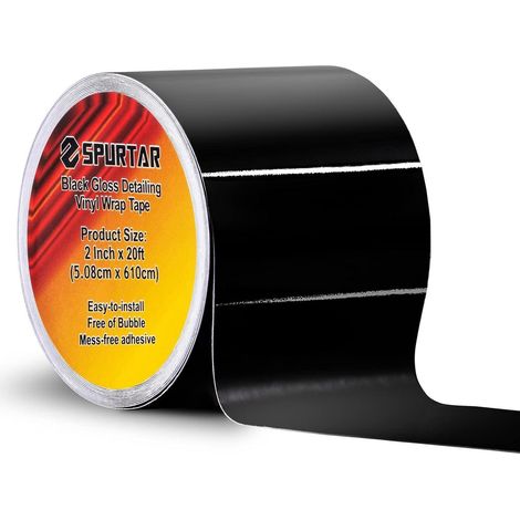 Zierleisten Folie Schwarz Glänzend 5cm x 6m Selbstklebend für Auto Motorrad (1/5)