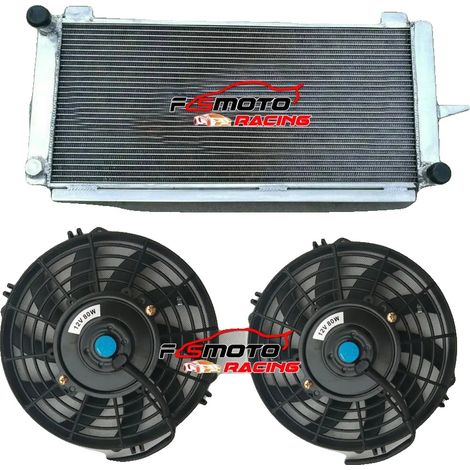 Radiador de aleación de aluminio, montaje frontal, compatible con Ford Escort, compatible con Sierra RS500 Cosworth, diseñado para motores de 2.0L y 16V. (1/5)
