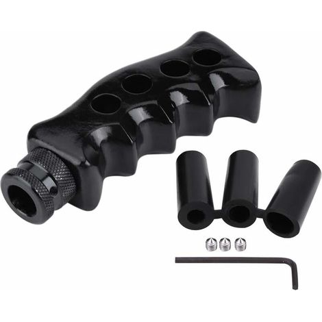 Schaltknauf, universeller Schalthebel für Schaltgetriebe, Pistolengriff, Messergriff, Knopfkopf (Schwarz) (1/3)