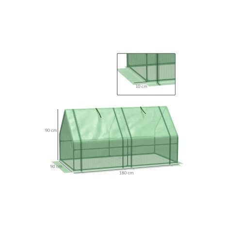 Serre de jardin verte 180 x 90 x 90 cm avec abri résistant aux intempéries pour tomates et plantes, pour jardin, terrasse et potager (1/5)