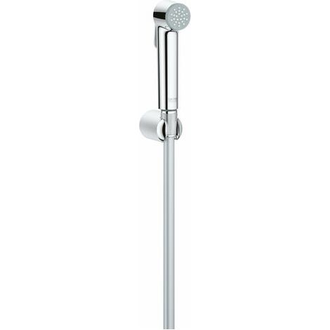 Douchette de bidet avec support et flexible – Finition chromée – Procédé anti-calcaire SpeedClean – Longueur flexible 1250 mm