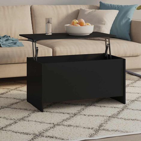 vidaXL Coffee Table Black 102x55,5x52,5 cm Engineered Wood (1/5)