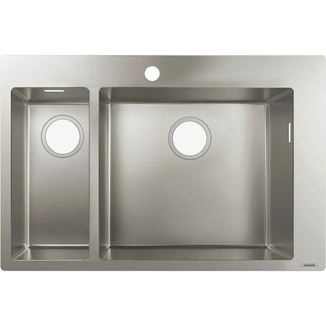 S711-F655 Évier encastré 180 x 450avec troupour robinet acier inoxydable