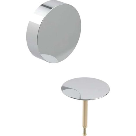 Geberit – Kit finition vidage baignoire – Actionnement rotatif – Rosace 92mm – Bouchon 72mm – Matériel de fixation inclus