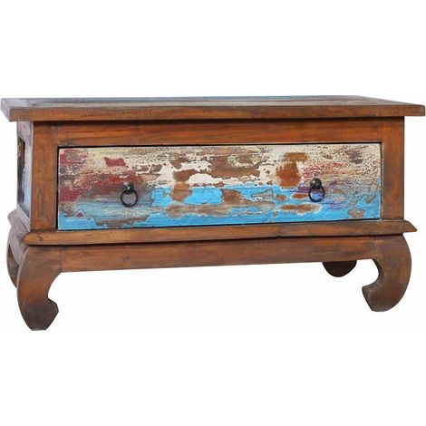 vidaXL Table basse 80x50x40 cm Bois de teck récupéré (1/5)