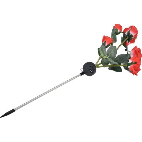 Fleurs solaires, panneau solaire, contrôle intelligent de la lumière, étanche, lampes solaires rouges (1/5)
