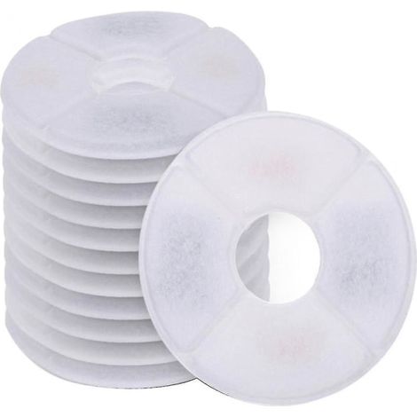 Fontaine à eau pour chat, filtre de remplacement 12 pièces, cartouche filtrante pour fontaine à boisson, accessoires animaux, purification, compatibles fontaines, 12 pack. (1/5)