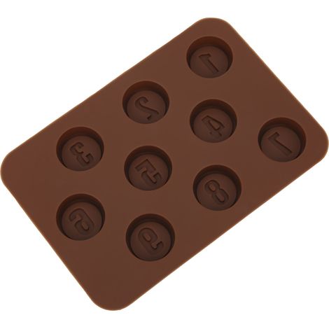 Moule en silicone en forme de chiffre pour faire soi-même des chocolats, des bonbons et des gâteaux, idéal pour la Saint-Valentin et la fête des enfants (forme de chiffre). (1/5)