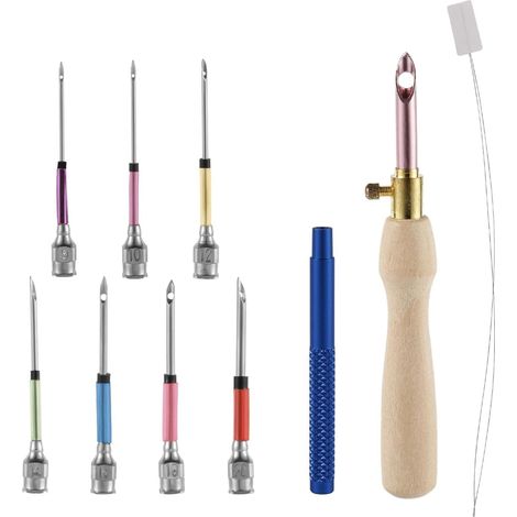 10tlg Stanznadel Set, Punch Needle Stickerei Zubehör für DIY und Handarbeiten (1/5)