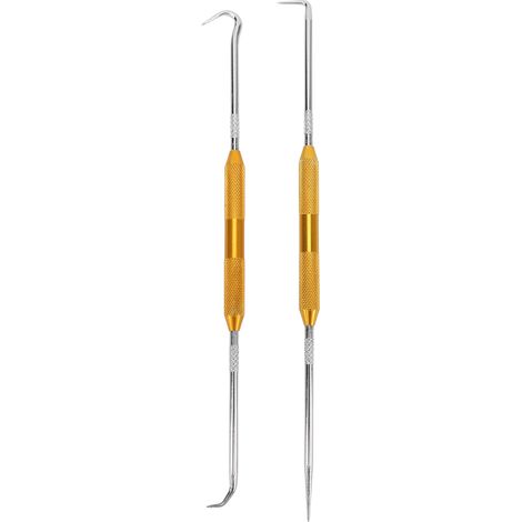 Ortviai Jeu de 2 outils de précision en acier inoxydable pour démontage automobile – crochet et poinçon VT01571 (1/5)