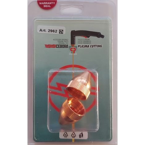 CEBORA 2962 PROTEZIONE PER UGELLO LUNGO TORCIA CP 70C MAR CONF 2 PZ SCRICCATURA (1/4)