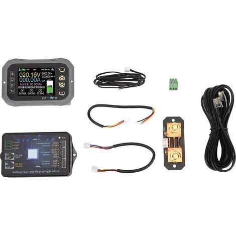 Moniteur de batterie 100A avec shunt 0-120V, voltmètre ampèremètre sans fil, coulomètre pour camping-car, voiture, chariot de golf, bateau (1/5)
