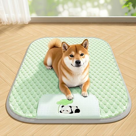 Tapis rafraîchissant pour animaux, Vert, coussin rafraîchissant d'été, coussin de siège pour chien, convient aux chats et aux chiens, 45 x 35 cm (1/5)