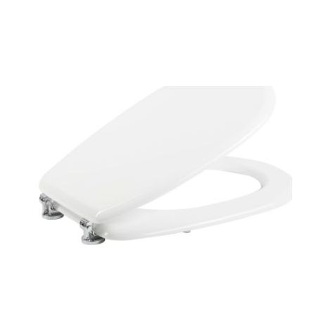 Sedile Wc bianco copriwater copriasse in mdf con coperchio mod. Liuto Fit (1/3)
