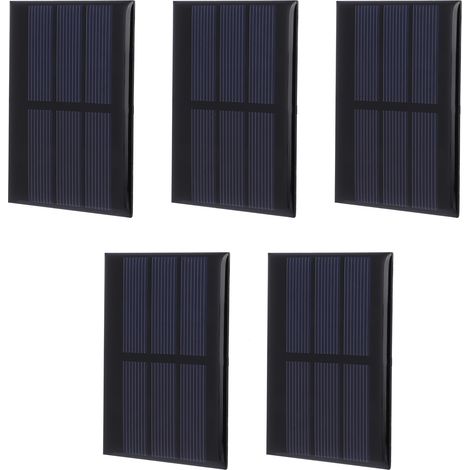 Système de 5 mini panneaux solaires pour projets de bricolage, jouets et recharge de batteries (0,65 W, 1,5 V CC) (1/5)