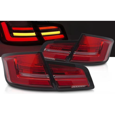 Paire feux arriere BMW serie 5 F10 Berline 10-13 FULL LED BAR DYN Rouge Blanc-42644216 (1/4)