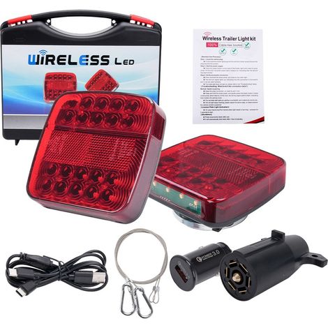 Car modification accessories wireless LED warning light rechargeable magnetic trailer light taillight (1/5)
