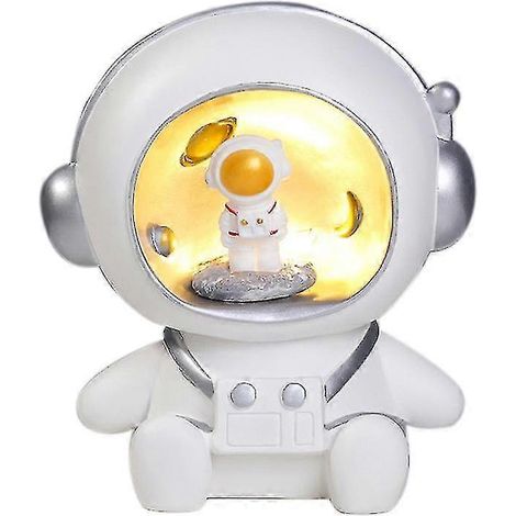 Filiyano-Petite veilleuse astronaute en résine, décoration de tirelire blanche, cadeau d'anniversaire pour enfant (1/5)