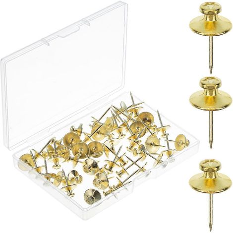 Doppelseitige Bildernägel, 50er-Packung, schwarz, Reißnägel, Wandnägel, Bilderhaken - AquaForge (1/5)