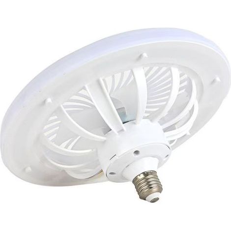 Piccolo ventilatore da soffitto silenzioso E27 30W regolabile, plafoniera a LED con ventilatore, piccola lampada a ventilatore elettrico, illuminazione moderna con ventilatore per camera da letto e cu (1/5)