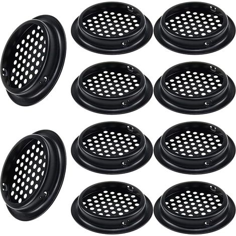 Grille De Ventilation Ronde - Acier Inoxydable - Diamètre Intérieur 53 Mm - Pour Meuble De Cuisine Armoire Étagère - Lot De 10 (1/5)