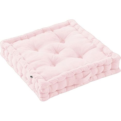 SOPHIE - Coussin de Sol 50x50cm Coton Coloris Pivoine (1/3)