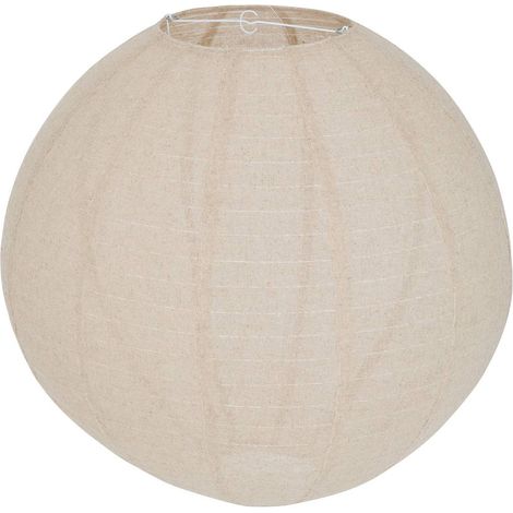 Lanterne boule Jordy D.57cm en lin beige - Atmosphera créateur d'intérieur (1/4)