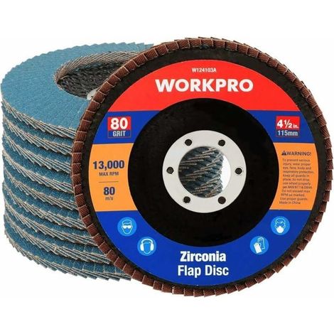 Meule de polissage à clapets - en fibre de nylon - 115 mm - 22 mm d’axe - pour meuleuse d’angle - polissage métal moyen - dérouillage - Lot de 2 (1/5)