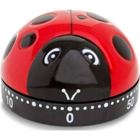 Timer meccanico ADE, fino a 59 minuti, diametro 6 x 4 cm, coccinella