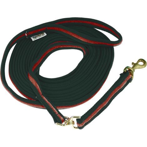 Umbria Equitazione Longia in cotone imbottito 8mt VERDE/BURGUNDY