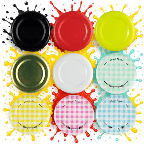 10x Coperchi da 43 mm di diametro per barattoli e bottiglie Kubuś Colori Succhi