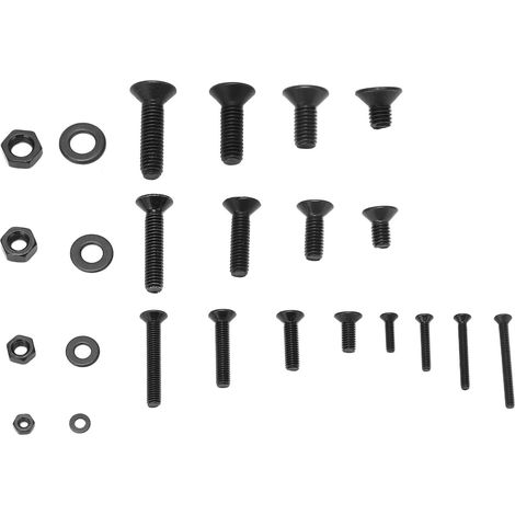 Assortiment de 1220 vis, écrous et rondelles M2, M3, M4 et M5 à tête plate et six pans creux en acier au carbone (1/5)
