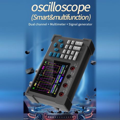 Oscilloscope numérique 3 en 1, affichage IPS 3,2 pouces, multimètre de taux d'échantillonnage 250MSa/s (1/5)