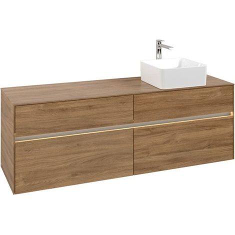 V&B Waschtischunterschrank Collaro 160x54,8x50cm, WT r, LED 12W, Kan Oa (1/3)