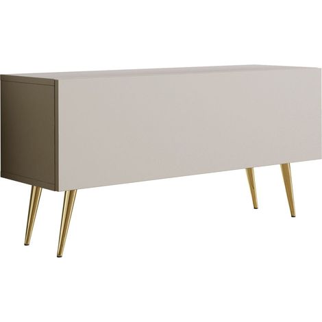 Meuble TV : Cachemire, pieds dorées, 100 x 52 x 32 cm (1/5)