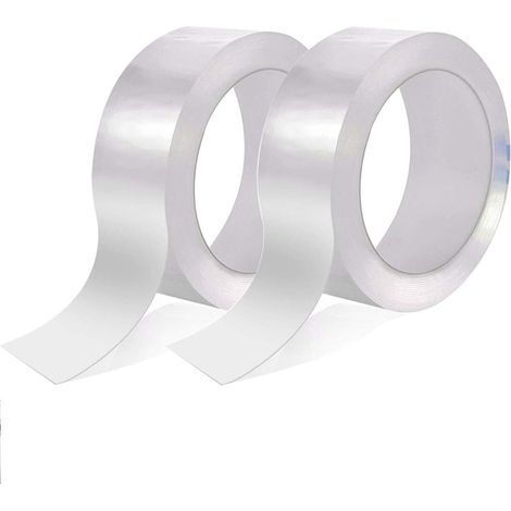 5M × 3cm PVC Cuisine Coin Ligne étanche bande, Acrylique Mur Calfeutrer Strip, Adhésif d'étanchéité Ruban pour Cuisine Salle de Bain (Paquet de 2, Transparent)