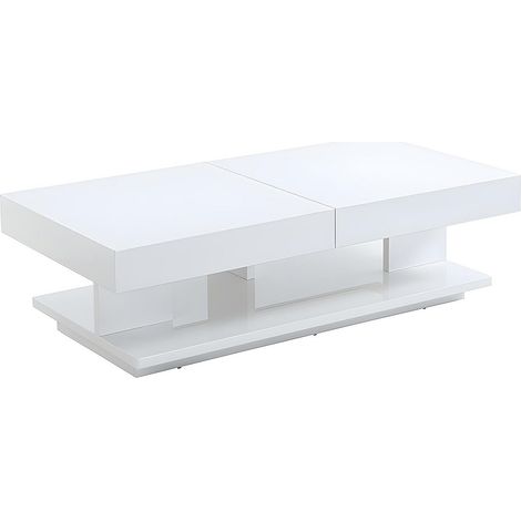 Tavolino con vani portaoggetti - MDF laccato bianco - ARAMIS (1/4)
