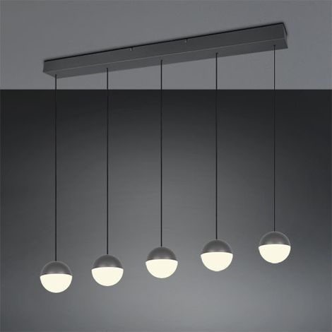 Lampe suspendue à 5 lumières Senta anthracite - R33555142 (1/3)