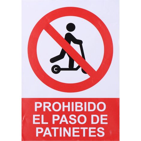 Panneau Adhésif ''prohibido Acceder Con Patinete'' 21x30cm Normaluz (1/3)