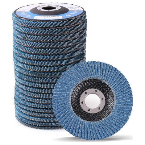 Flap Discs 4 1/2 for Angle Grinder, 20PCS, 60 Grit Sanding Disc, 4.5" x 7/8” Grinding Wheels Welding Tools, Premium Zirconia Abrasive for Metal, Stainless Steel, Type 27 (1/4)