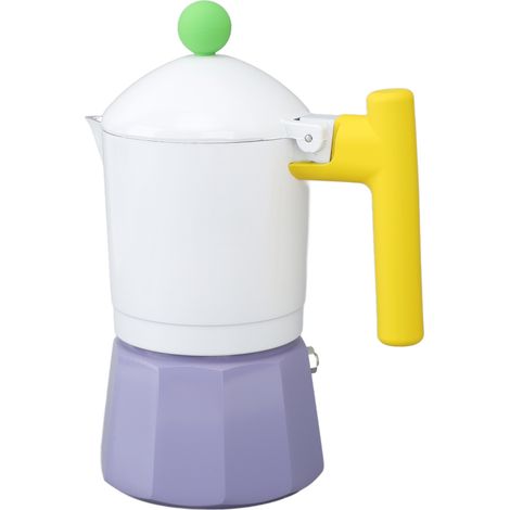 Cafetière italienne Moka en alliage d'aluminium, percolateur à café, idéale pour la maison, le bureau et les voyages (violet). (1/5)
