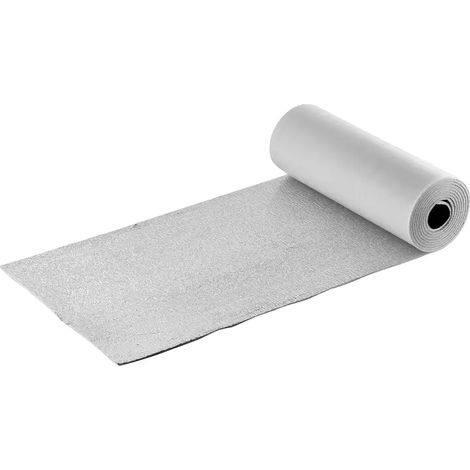 Rouleau d'Isolation à Barrière Radiant, Feuille d'Aluminium, Noyau en Mousse EPE, 610 mm x 5486,4 mm x 6 mm, Convient pour Portes de Garage de 2 Voitures, Paquet de 4 (1/5)