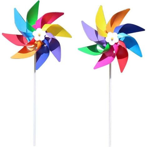 Moulin à Vent Jouet Enfant Extérieur Décoration Jardin Plantations (6) (1/5)